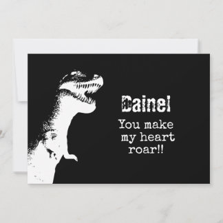 Convites T-Rex Valentine