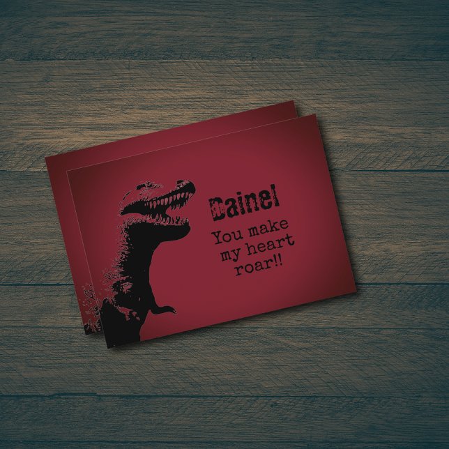 Convites T-Rex Valentine Card (Criador carregado)