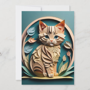 Convites T-shirt de Design de Kitten de Art. 3D