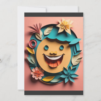 Convites T-shirt Design de arte em papel 3D