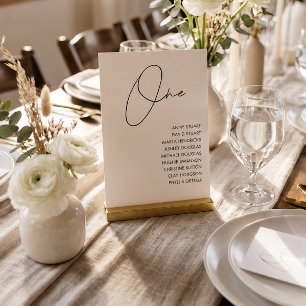 Convites Tabela 1 Modelo de número de mesa de casamento mod