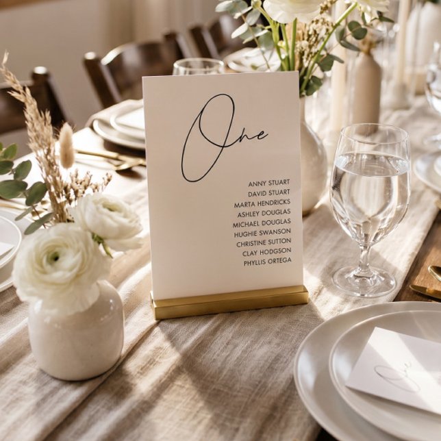 Convites Tabela 1 Modelo de número de mesa de casamento mod (Criador carregado)