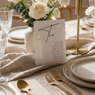 Convites Tabela 2 modelo de número de mesa de casamento mod