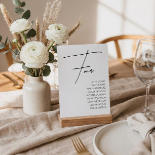 Convites Tabela 4 Modelo de número de mesa de casamento mod