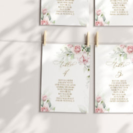 Convites Tabela Blush & Eucalyptus Número 4 Quadro Sentado