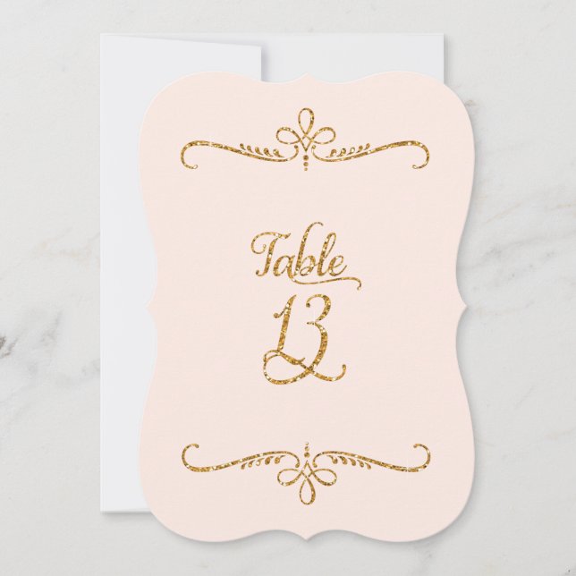 Convites Tabela Número 13, Recepções de Letra de Script de  (Frente)