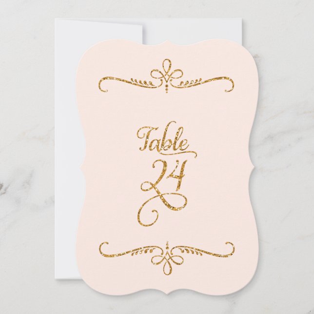 Convites Tabela Número 24, Recepções de Letra de Script de  (Frente)