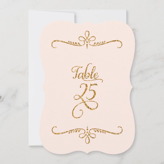 Convites Tabela Número 25, Recepções de Letra de Script de  (Frente)