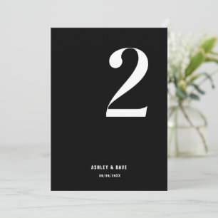 Convites Tabela Número 2 Números Negros Negros Negros Numer