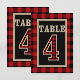 Convites Tabela russa de Xadrez de Buffalo Vermelho e Negro