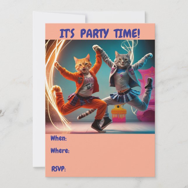 Convites Tabelas de dança (Frente)