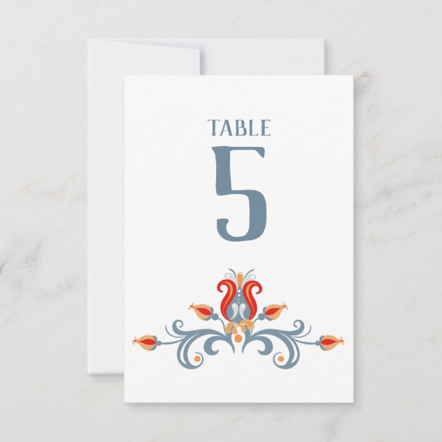 Convites Tabelas Escandinavas de Arte Velkommen Número 3.5x (Frente)