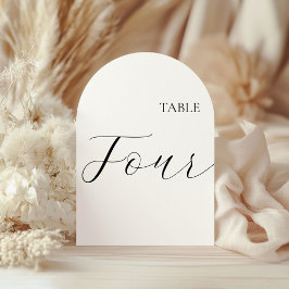 Convites Table Number Four Card
