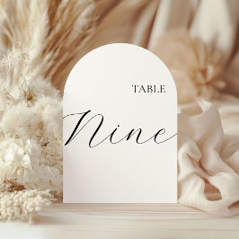 Convites Table Number Nine Card