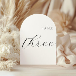 Convites Table Number Three Card