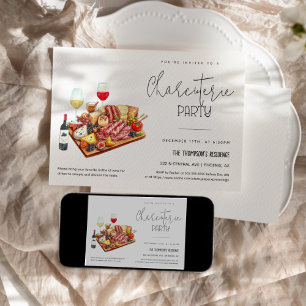 Convites Tábua de Charcutaria Vinho Queijo Qualquer Oportun