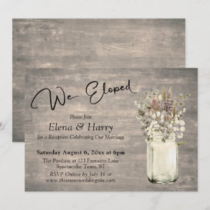 Convites Tábuas Gastas pelo Tempo com Flores Silvestres Nós