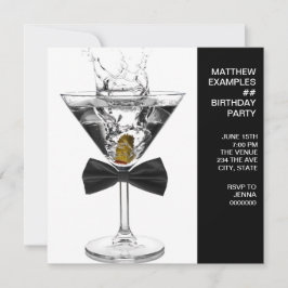 Convites Taça De Martini Para Homens Qualquer Número De Ani