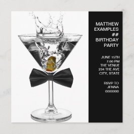 Convites Taça De Martini Para Homens Qualquer Número De Ani