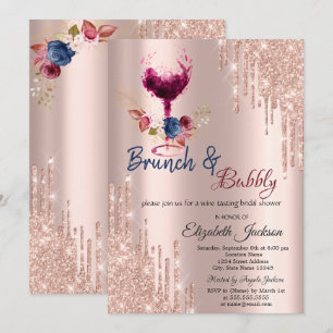 Convites Taca de Vinho, Brunch de Gotas e Brunch Espumante 