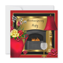 Taça de Vinho Decoração de Rosas Vermelhas Dourada