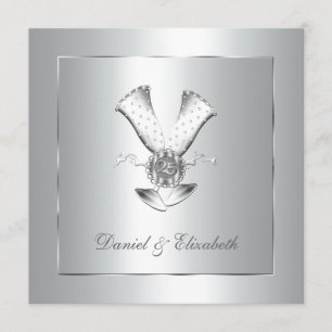 Convites Taças de Champanhe Aniversário de 25 Anos de Casad