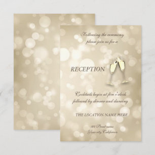 Convites Taças De Vinho Elegantes Com Bokeh Recepção De Cas