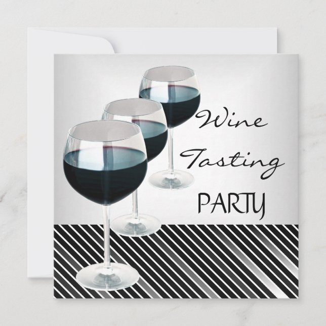 Convites Taças Para Drinks Festa de Degustação de Vinhos Pr (Frente)