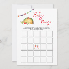 Convites Taco Baby Shower Bingo game