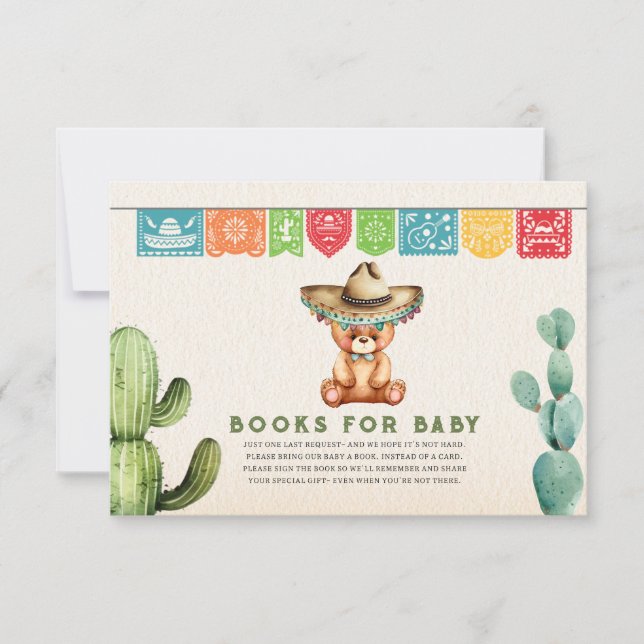 Convites Taco Bear Books para Baby Boy Chá de fraldas Fiest (Frente)