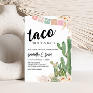 Convites Taco Bout A Baby Boho Chá de fraldas