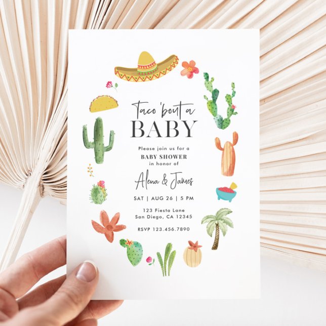 Convites Taco Bout a Baby Invation (Taco 'bout a baby invitation)