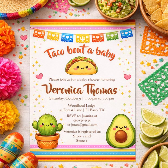 Convites Taco bout a Baby Shower (Criador carregado)