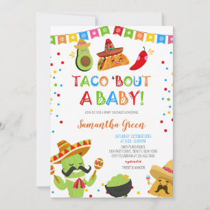 Convites Taco Bout a Chá de fraldas