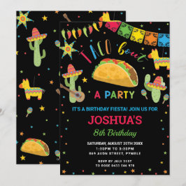 Convites Taco 'Bout a Party Fiesta Cumpleaños Birthday