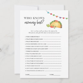 Convites Taco bout Baby Shower game