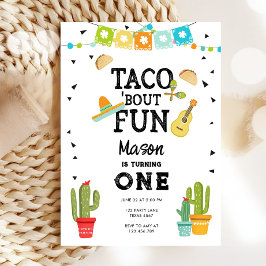 Convites Taco Bout Divertido Uno Fiesta Boy 1rua Primeiro A
