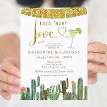 Convites Taco Bout Love Cactus Fiesta Festa de noivado<br><div class="desc">Taco Bout Love cactus festa de noivado Convite Taco sobre o amor Cactus Fiesta Chá de panela</div>