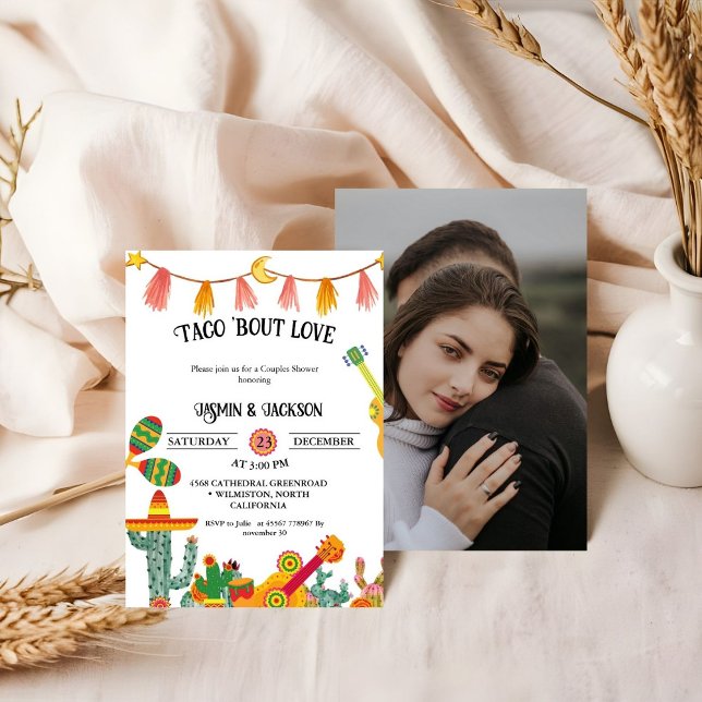 Convites Taco 'Bout Love Casal Cactus (Criador carregado)