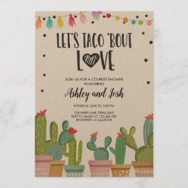 Convites Taco Bout Love Fiesta Casal Chá Invite Cactus