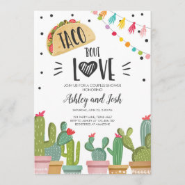 Convites Taco Bout Love Fiesta Casal Chá Invite Cactus