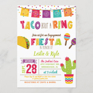 Convites Taco Bout um Anel - Churrasco de Despedida de Solt