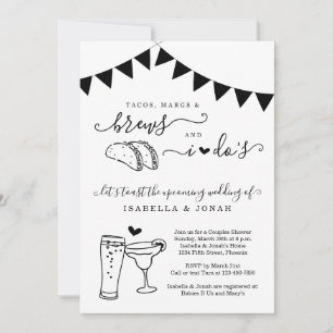 Convites Taco Marg Brew Antes Que Eu Faça O Chá de panela D