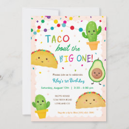 Convites Taco sobre o grande aniversário do tema fiesta