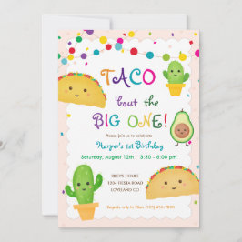Convites Taco sobre o grande primeiro aniversario - tema fi