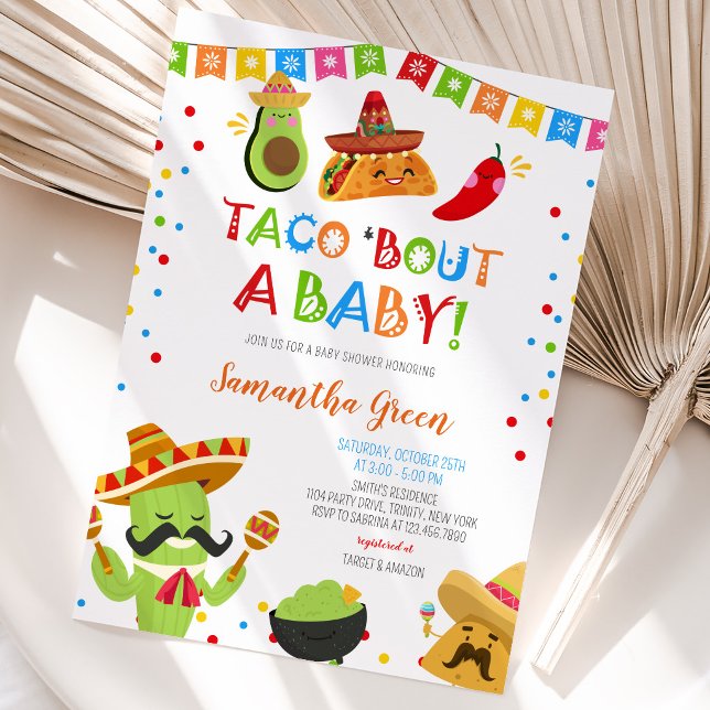 Convites Taco Sobre um Chá de Bebê (Criador carregado)