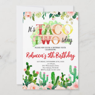 Convites Taco sobre um Fiesta Birthday, Taco segundo aniver