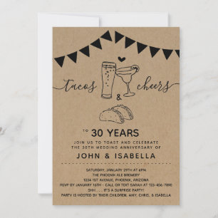 Convites Taco Tequila Cheers & Beers Casamento Aniversário