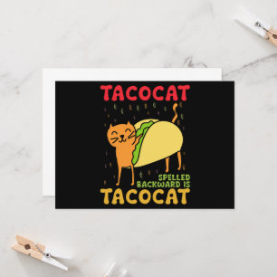 Convites Tacocat Escrito ao Contrário Tacos Gatos Cinco De 