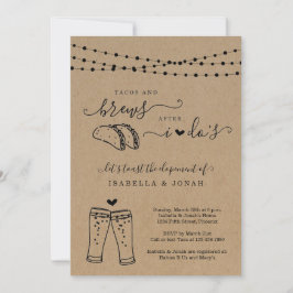 Convites Tacos & Brews Após Recepção de Casamento Sem Cerim